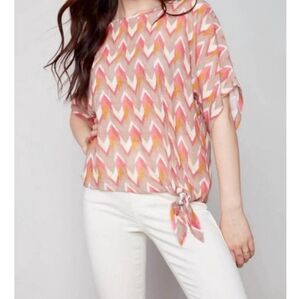 CHARLIE B Vibrant Chevron Top